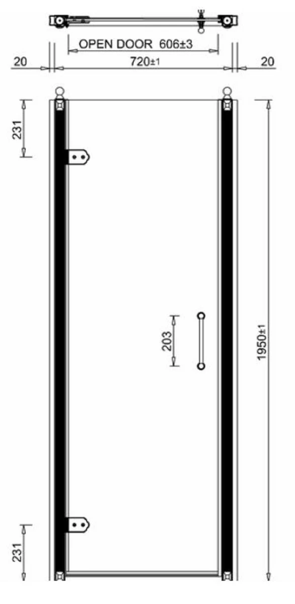 Luxus Badezimmer Duschtür Silber - Verschiedene Größen - Duschkabinen Glas Flügeltür - Badezimmer Accessoires - Luxus Duschtüren - Luxus Qualität