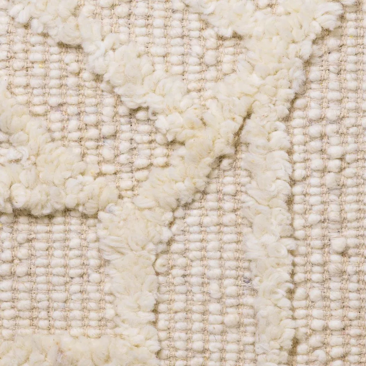 Luxus Kissen Elfenbein 50 x 50 cm - Handgewebtes Deko Woll Kissen - Quadratisches Zierkissen - Wohnzimmer Dekoration - Luxus Deko Accessoires - Luxus Qualität