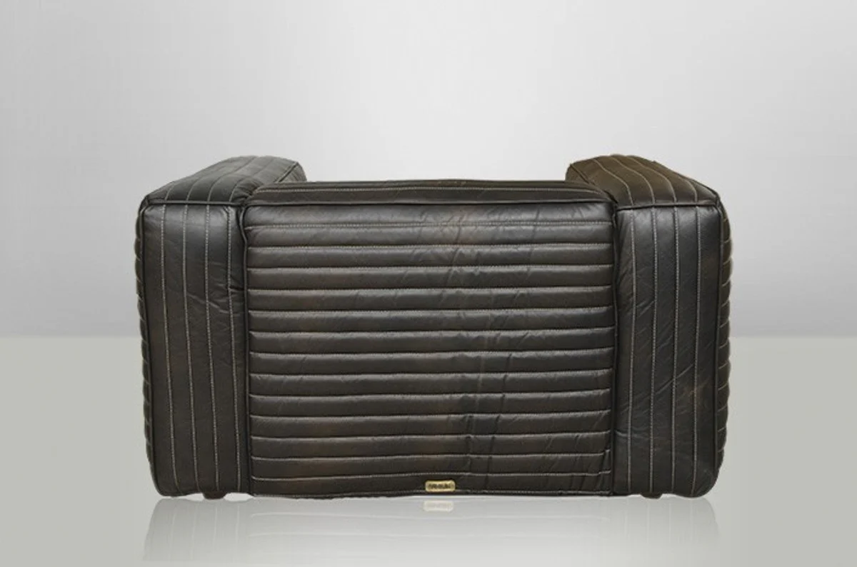 Luxus Echt Leder Sessel VLAB New Fudge - Club Sessel