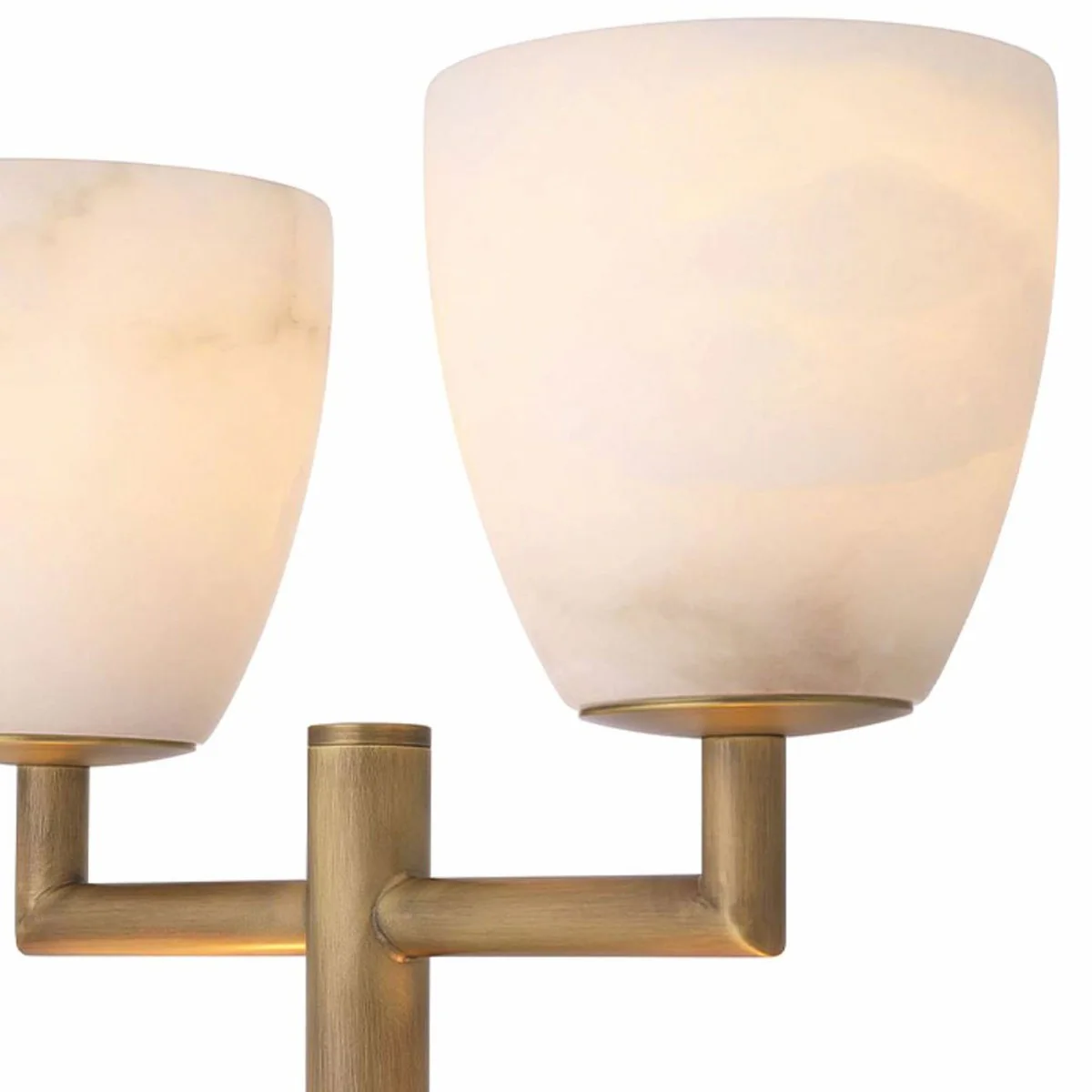 Luxus Tischleuchte Messing / Alabaster H. 81 cm - Luxus Leuchten
