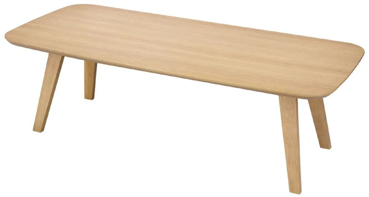 Luxus Esstisch Naturfarben 245 x 109,5 x H. 77 cm - Rechteckiger Massivholz Küchentisch - Esszimmer Möbel - Küchen Möbel - Luxus Möbel - Luxus Einrichtung