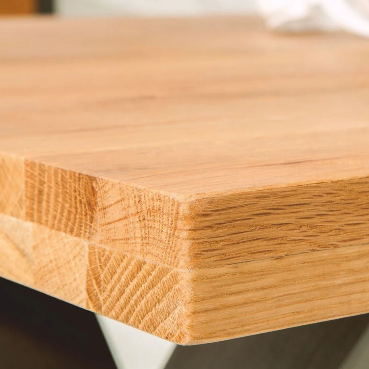 Esstisch Naturfarben / Schwarz 200 cm - Rechteckiger Küchentisch