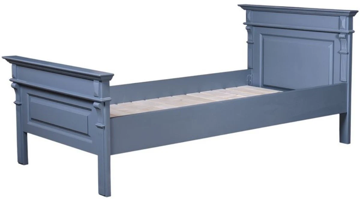 Landhausstil Bett Blau - Verschiedene Größen - Massivholz Schlafzimmermöbel