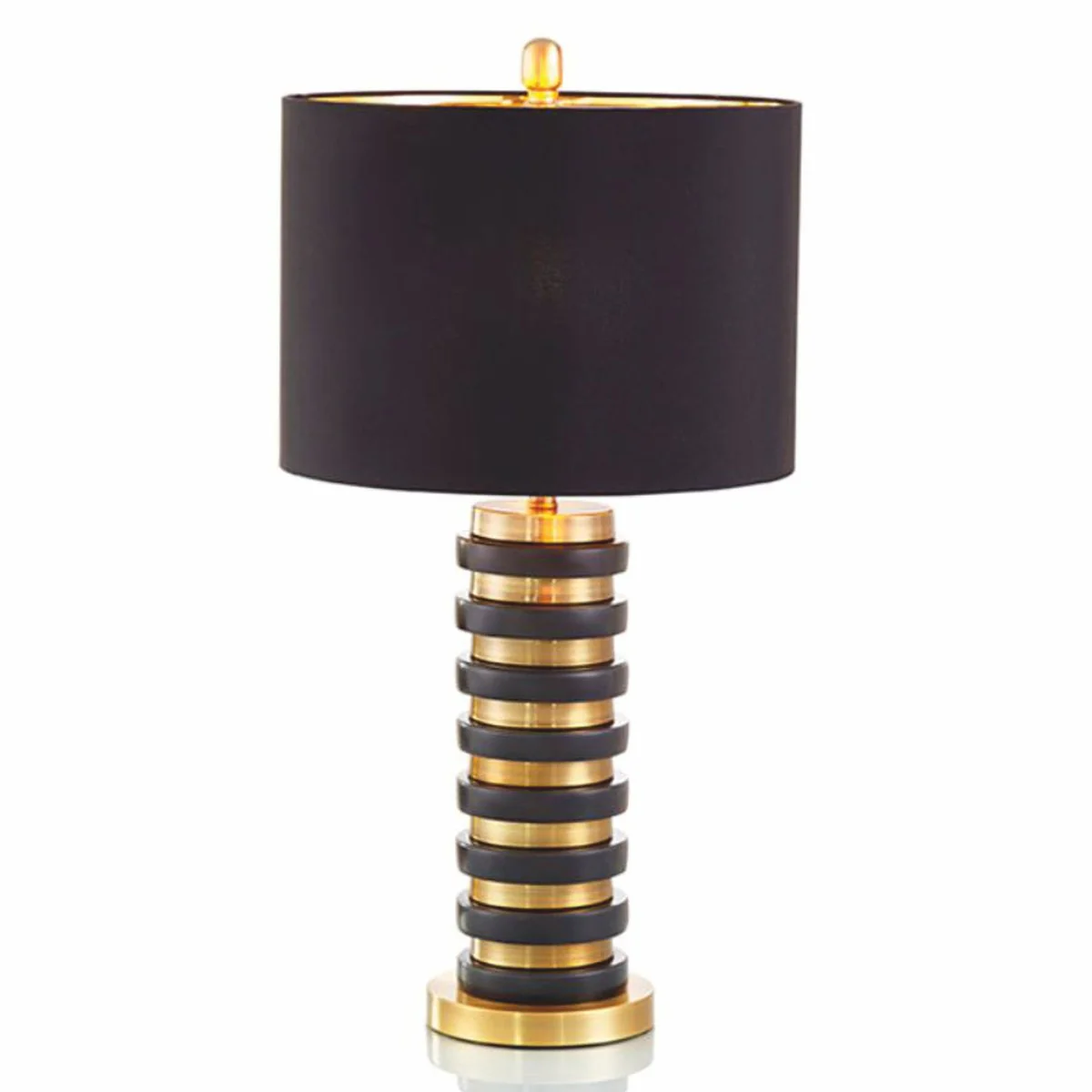 Luxus Tischleuchte Messing / Schwarz H. 65 cm - Luxus Leuchten