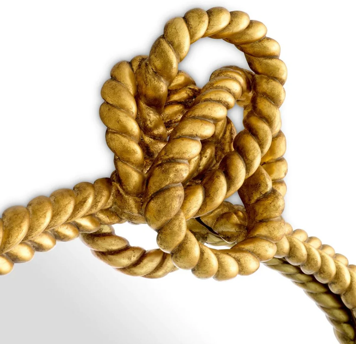 Luxus Mahagoni Spiegel Antik Gold H. 121 cm