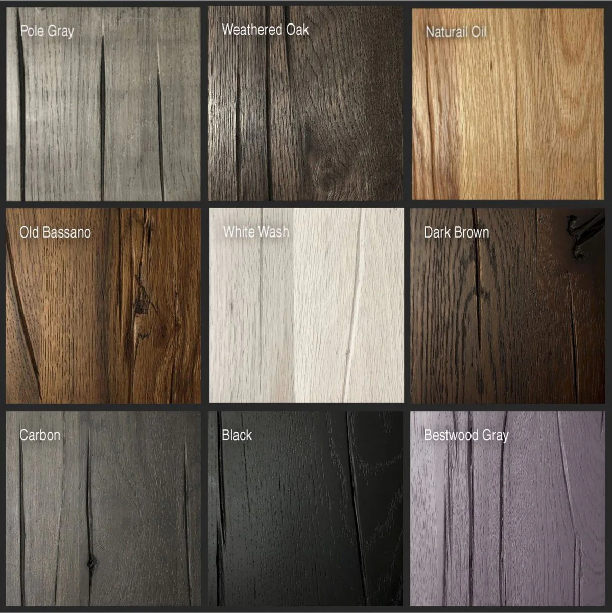 Luxus Esstisch - Verschiedene Farben & Größen - Küchentisch mit massiver Eichenholz Tischplatte und Metallbeinen - Rustikale Esszimmer Möbel