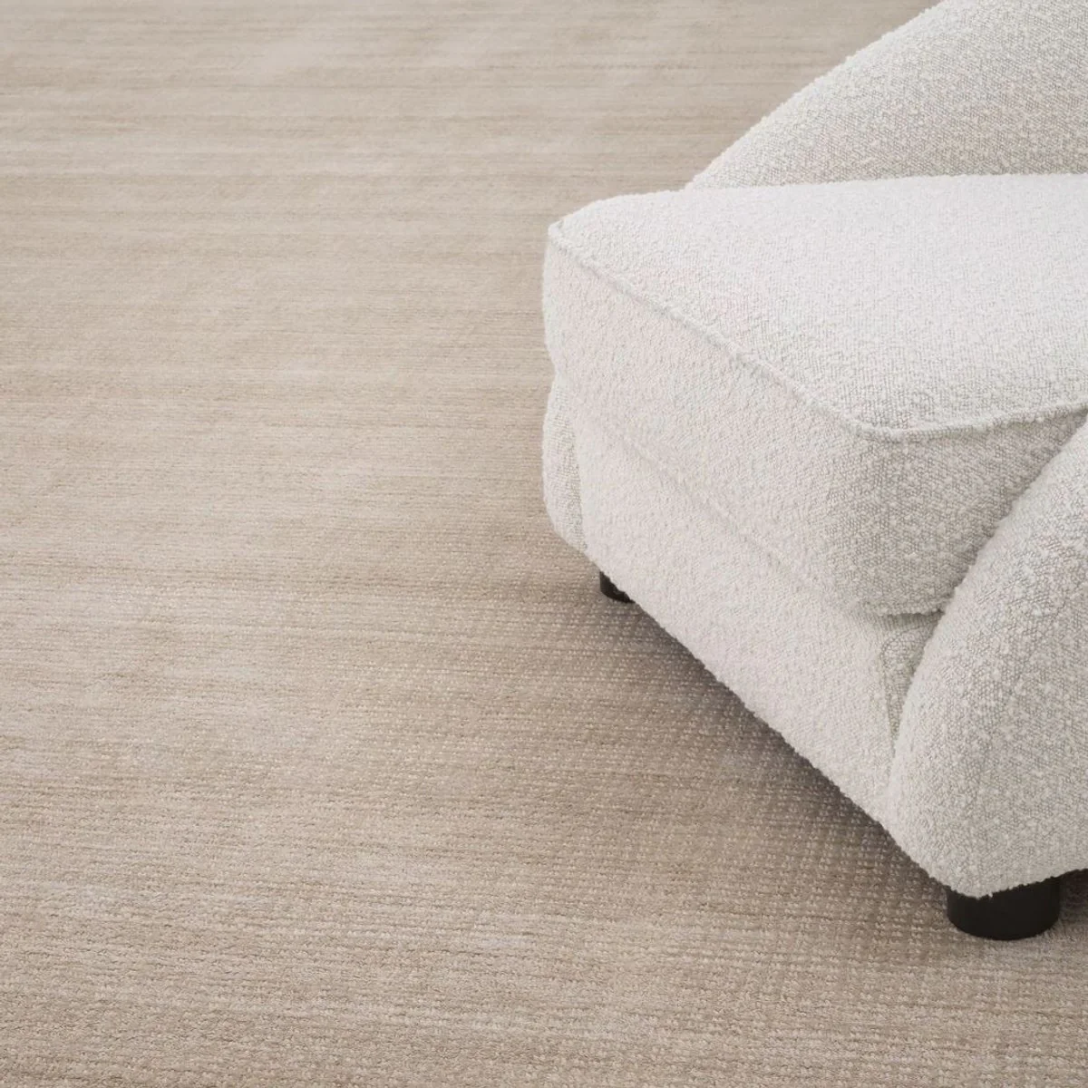 Luxus Woll & Viskose Teppich Beige 300 x 400 cm - Handgewebter Wohnzimmer & Hotel Teppich - Wohnzimmer Deko Accessoires - Luxus Qualität