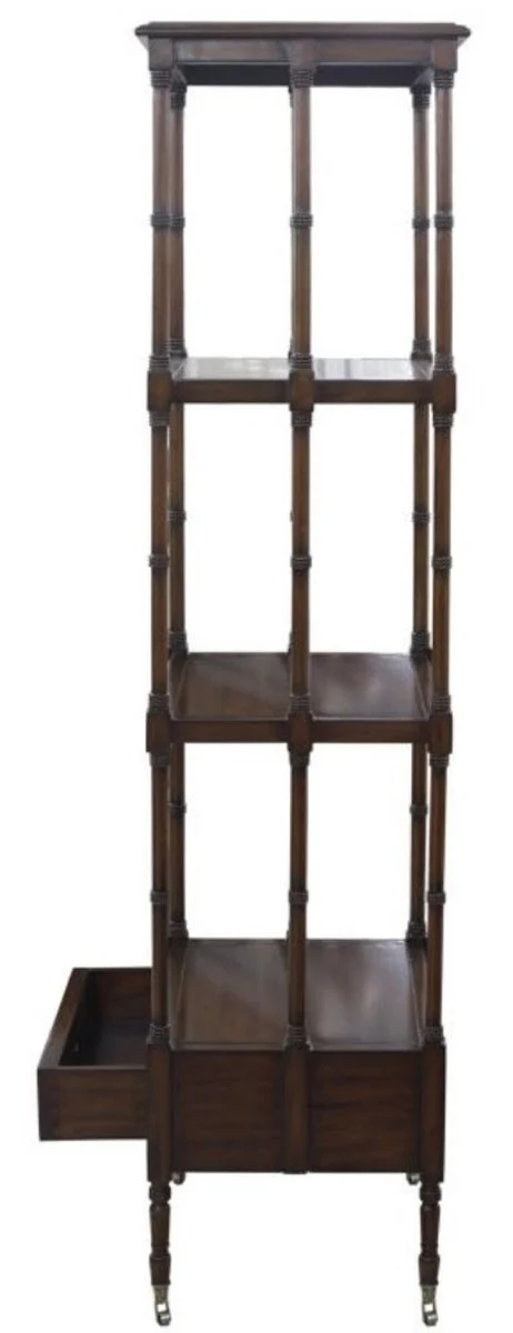 Luxus Regalschrank mit Schublade Dunkelbraun 44 x 36 x H. 163 cm - Luxus Qualität