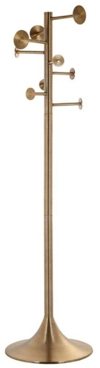 Luxus Garderobenständer Gold 50 x 50 x H. 190 cm - Aluminium Kleiderständer - Garderoben Möbel - Aluminium Möbel - Luxus Möbel