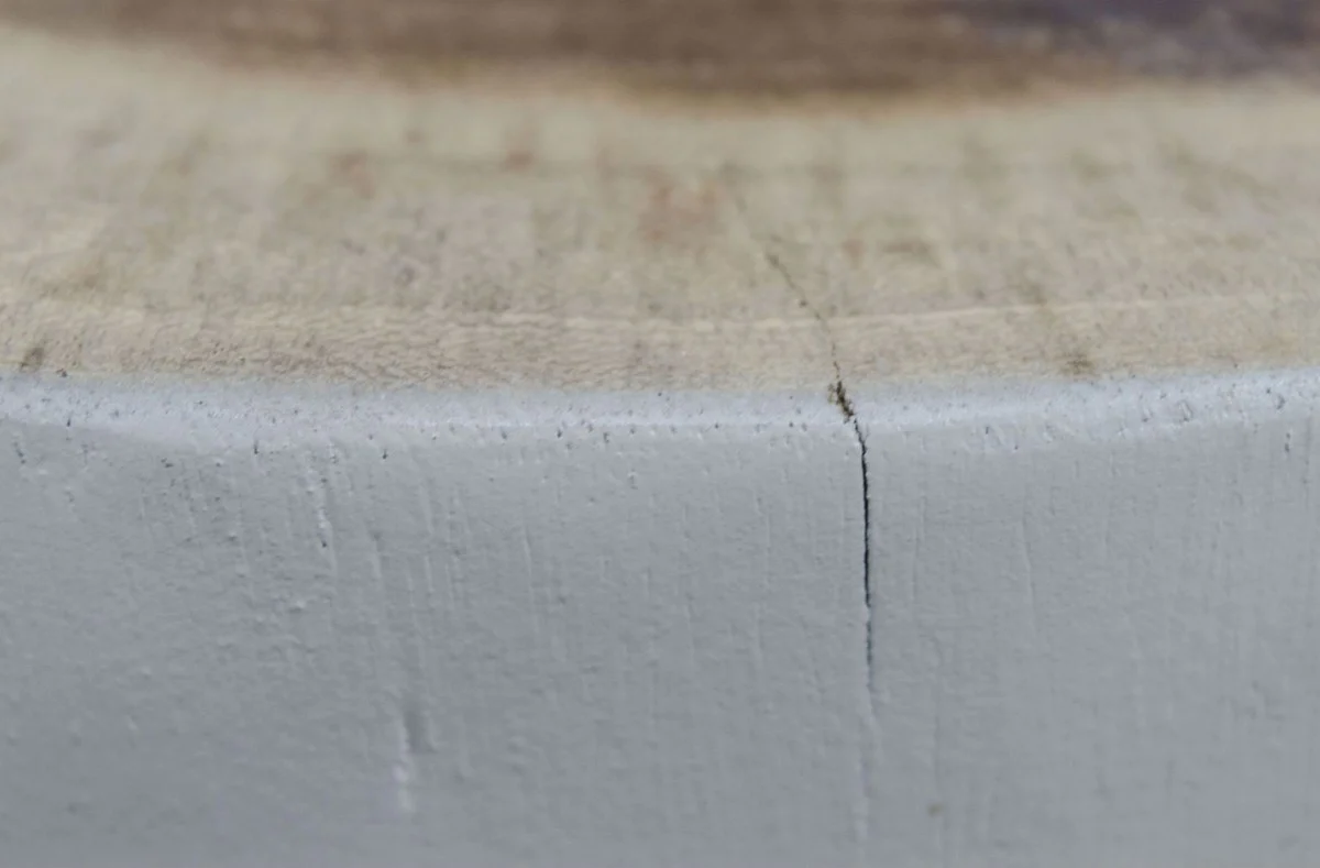 Wohnzimmer Hocker / Beistelltisch Weiß Ø 27 x H. 45 cm - Luxus Möbel