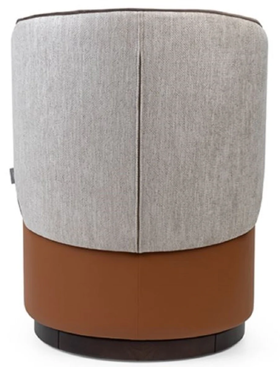 Luxus Hocker Braun / Grau H. 78,5 cm - Luxus Wohnzimmer & Hotel Möbel