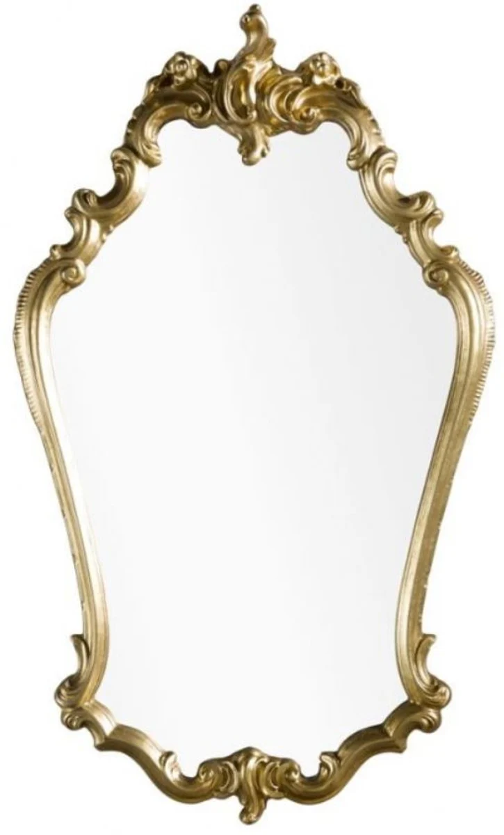 Barock Spiegel Gold 57 x 5 x H. 95 cm - Prunkvoller Wandspiegel im Barockstil - Garderoben Spiegel - Wohnzimmer Spiegel - Barock Möbel