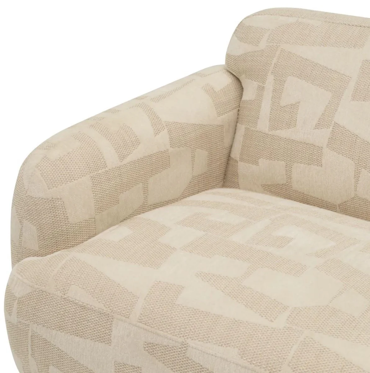 Luxus Sofa Sandfarben 220 cm - Wohnzimmer & Hotel Möbel