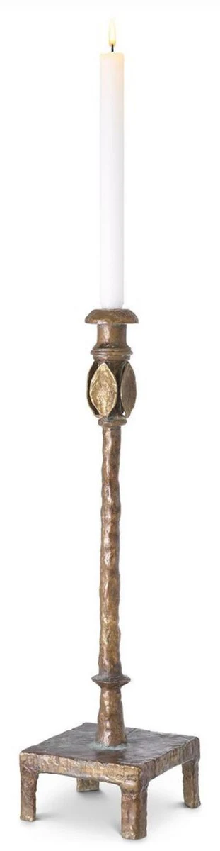 Luxus Kerzenhalter Vintage Messingfarben 15 x 14,5 x H. 55 cm - Messing Kerzenständer - Hotel & Restaurant Deko Accessoires - Luxus Qualität