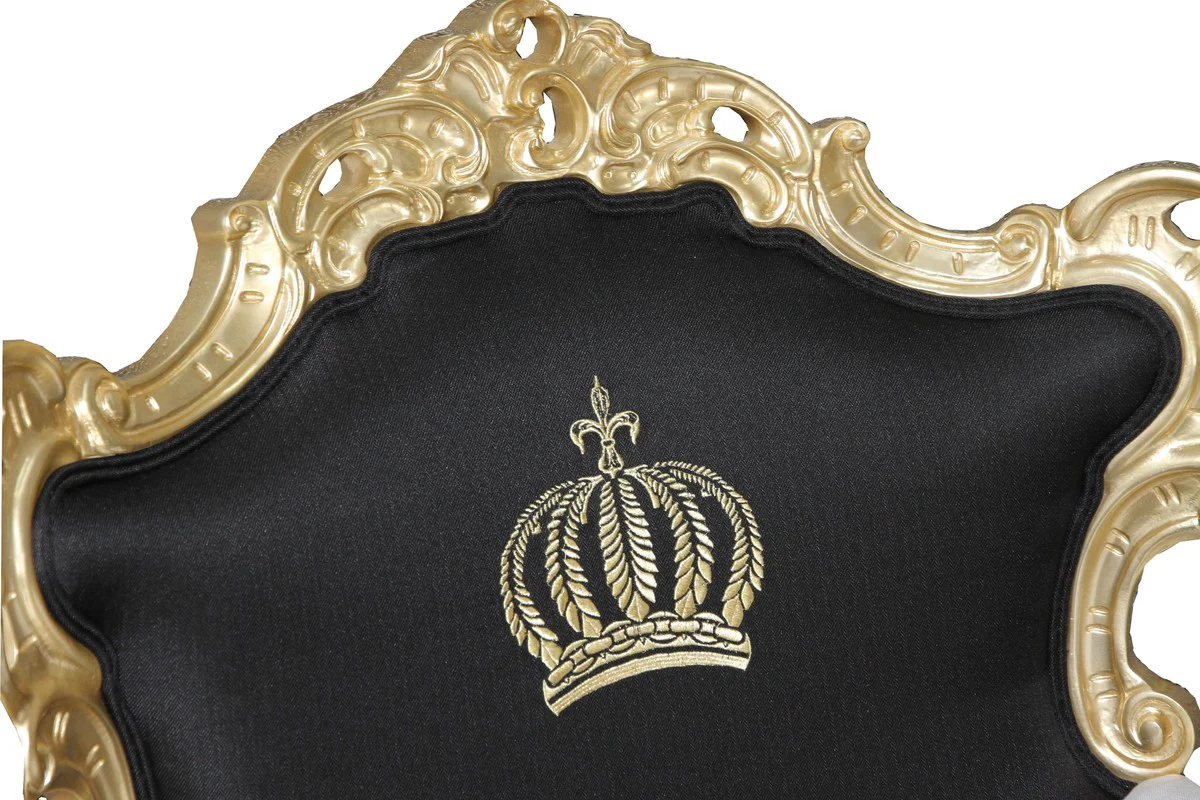 Pompöös by Luxus Barock Sessel Schwarz / Weiß / Gold - Pompööser Barock Sessel designed by Harald Glööckler