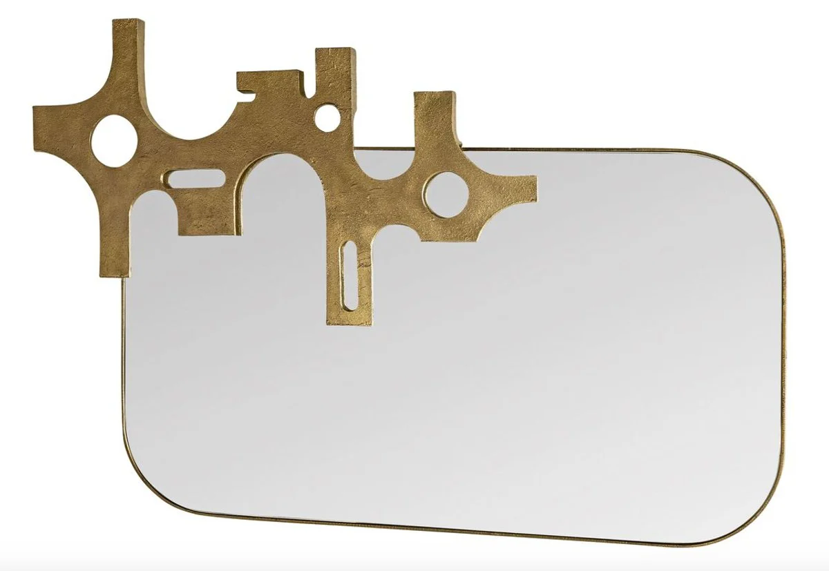 Luxus Designer Spiegel Bronze - Gold Optik 81 x 54 cm - Art Design