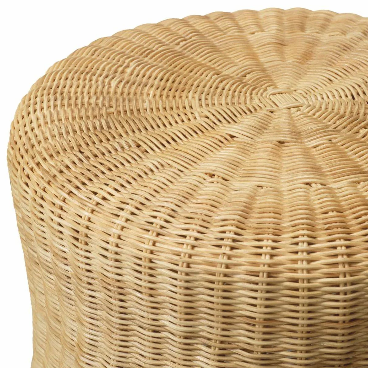 Luxus Rattan Beistelltisch Naturfarben H. 46 cm - Luxus Möbel