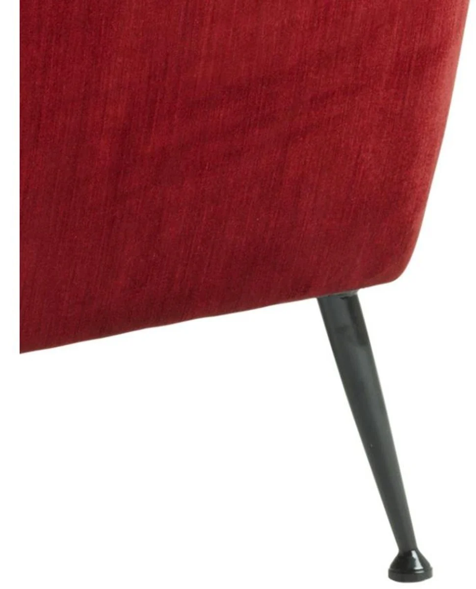 Luxus Sessel Rot 88 x 80 x H. 91 cm - Designer Club Möbel