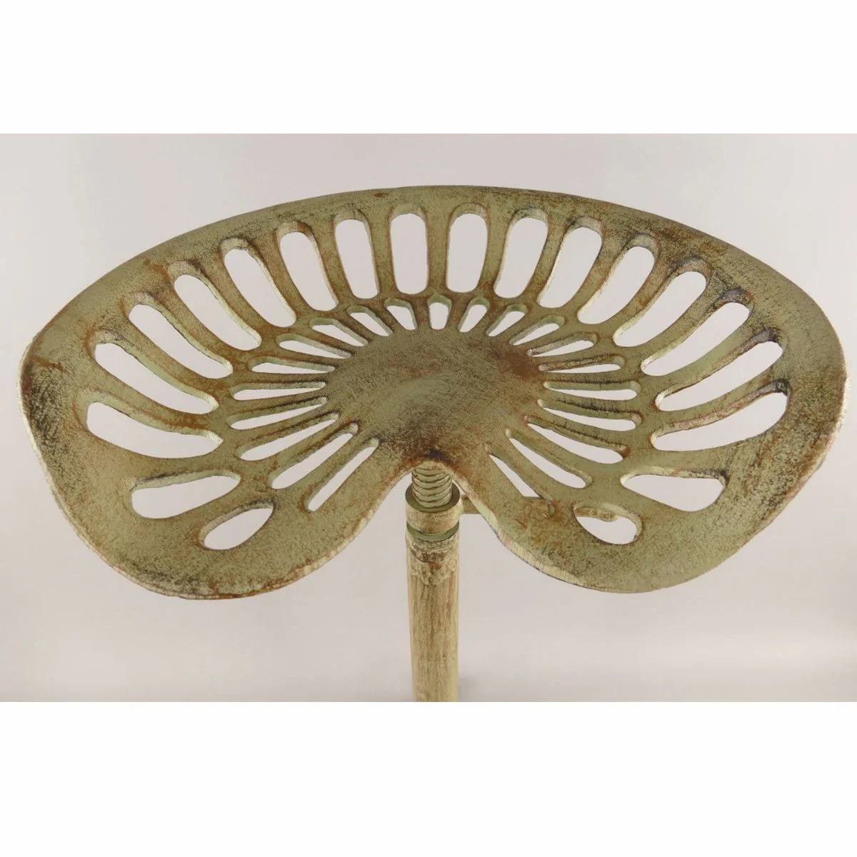 Industrie Stil Gusseisen Barhocker Rustikal Grün H. 75 cm