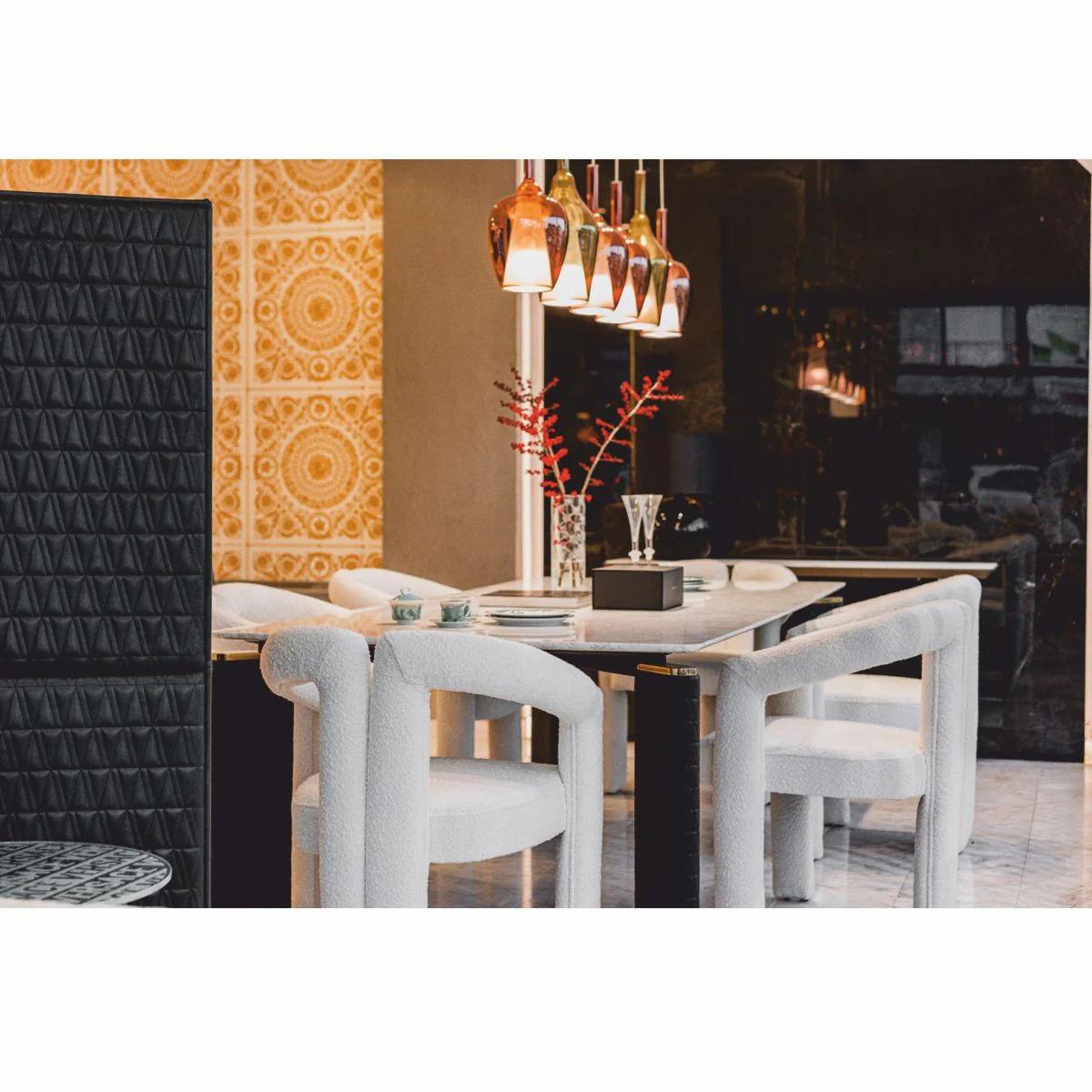 Luxus Esszimmer Stuhl mit Armlehnen Weiß 60 x 65 x H. 80 cm