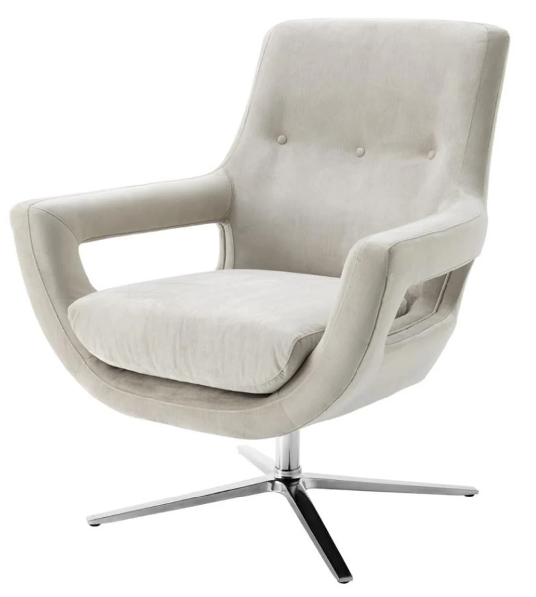 Luxus Drehstuhl Hellgrau - Designer Hotel Möbel