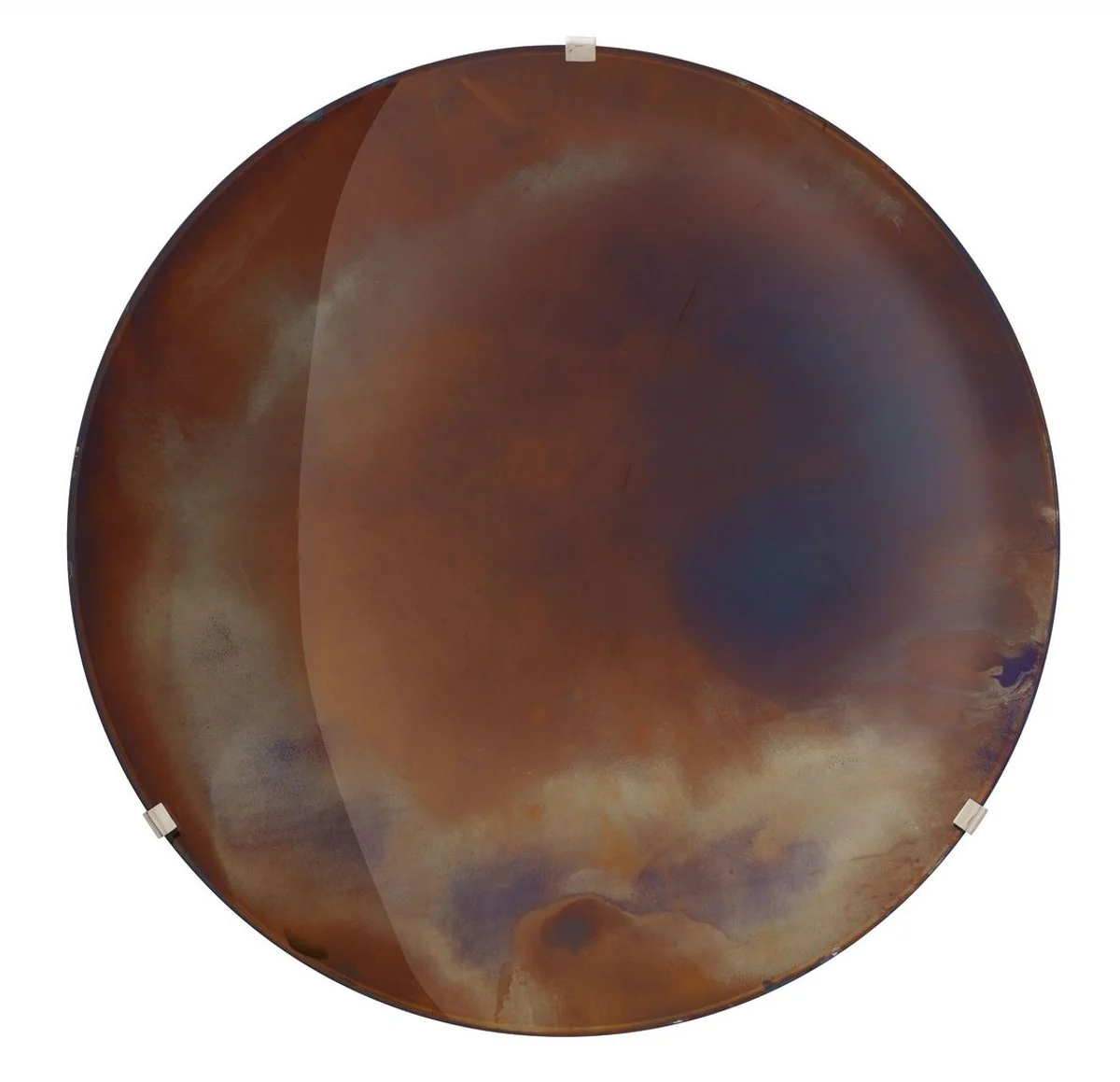 Luxus Spiegel Lila Ø 104 cm - Runder konkaver Wandspiegel mit Wandhalterung - Luxus Kollektion