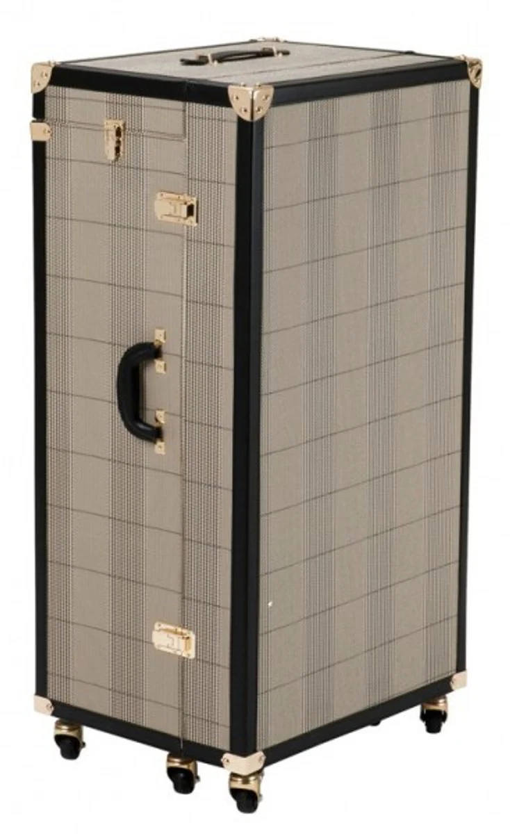 Luxus Schuh Schrank im Vintage Koffer Design - Kommode - Art Deco Barock Jugendstil Kofferschrank - Luxus Hotel Einrichtung