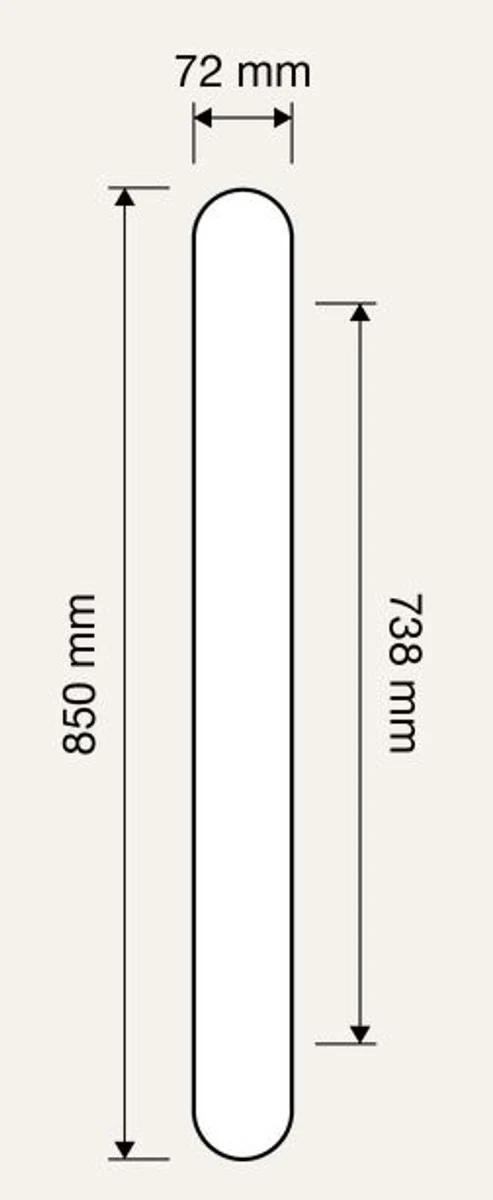 Barock Messing Türgriff Set Französisches Gold 7,2 x 85 cm - Edel & Prunkvoll