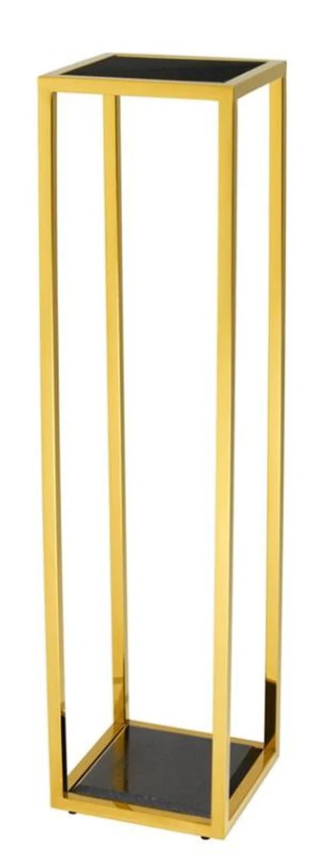 Luxus Beistelltisch Gold 25 x 25 x H. 100 cm - Designer Tisch Möbel