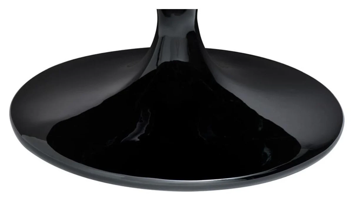 Luxus Couchtisch Schwarz / Messingfarben Ø 90 x H. 41 cm - Luxus Wohnzimmertisch