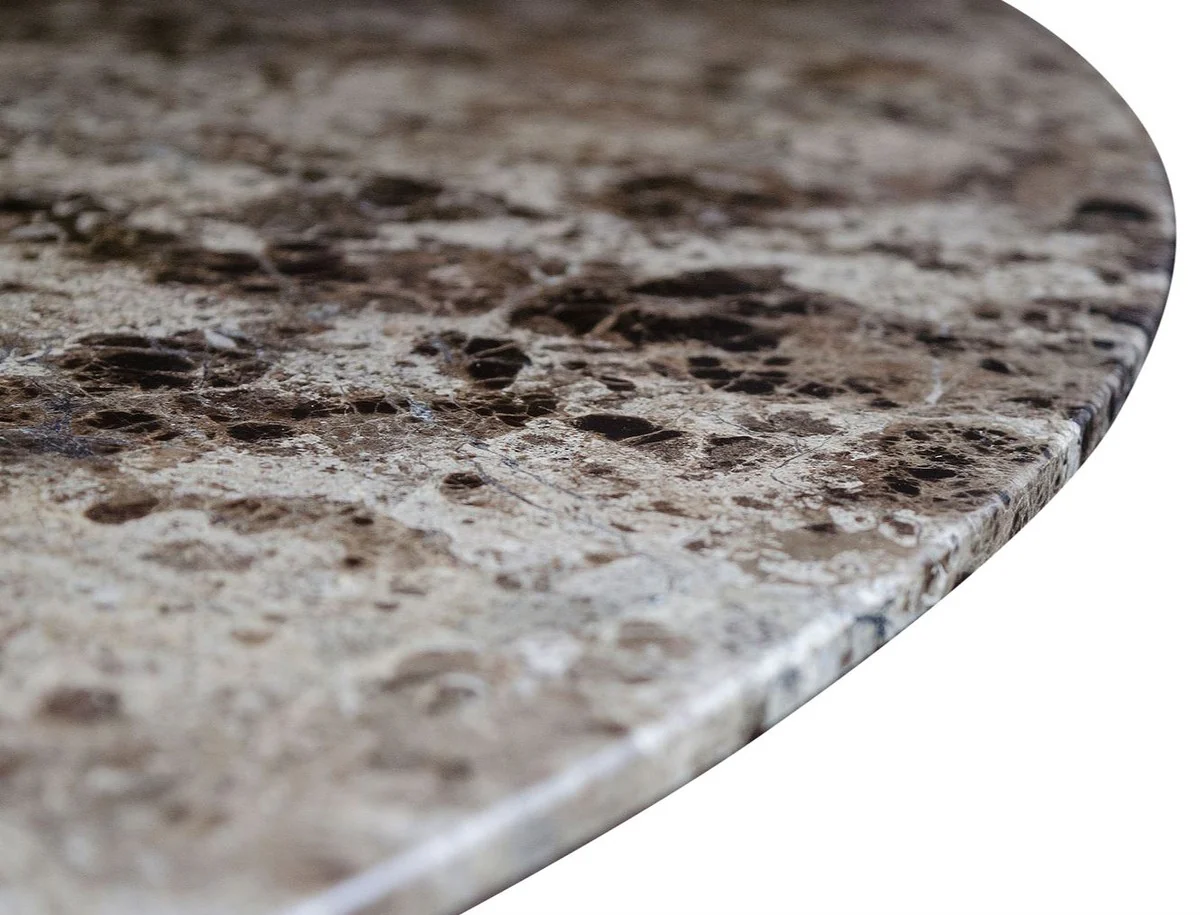 Luxus Esstisch Gold / Schwarz 120 x H. 76 cm - Esszimmermöbel