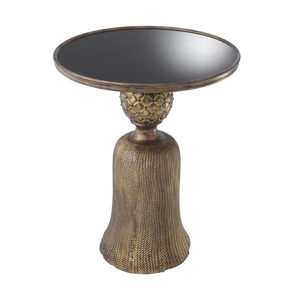 Luxus Esstisch Antik Gold Ø 60 x H. 74,5 cm - Luxus Wohnzimmermöbel