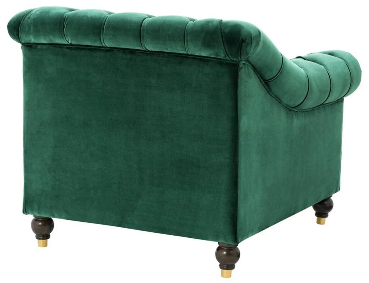 Luxus Chesterfield Sessel Grün 99 x 90 x H. 81,5 cm - Limited Edition