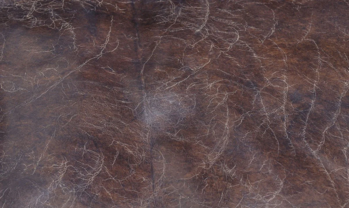 Luxus 6er Sofa Braun 410 x 120 x H. 77 cm - Chesterfield Möbel