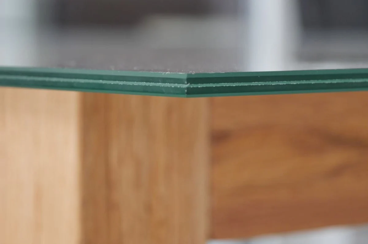 Luxus Esstisch 180 x 90 x H. 77 cm - Verschiedene Farben - Moderner Küchentisch mit Glasplatte - Esszimmermöbel