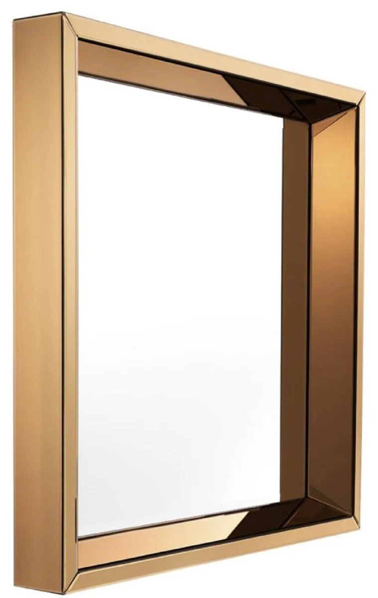 Luxus Spiegel Bernsteinfarben 100 x 12 x H. 100 cm - Hotel Möbel