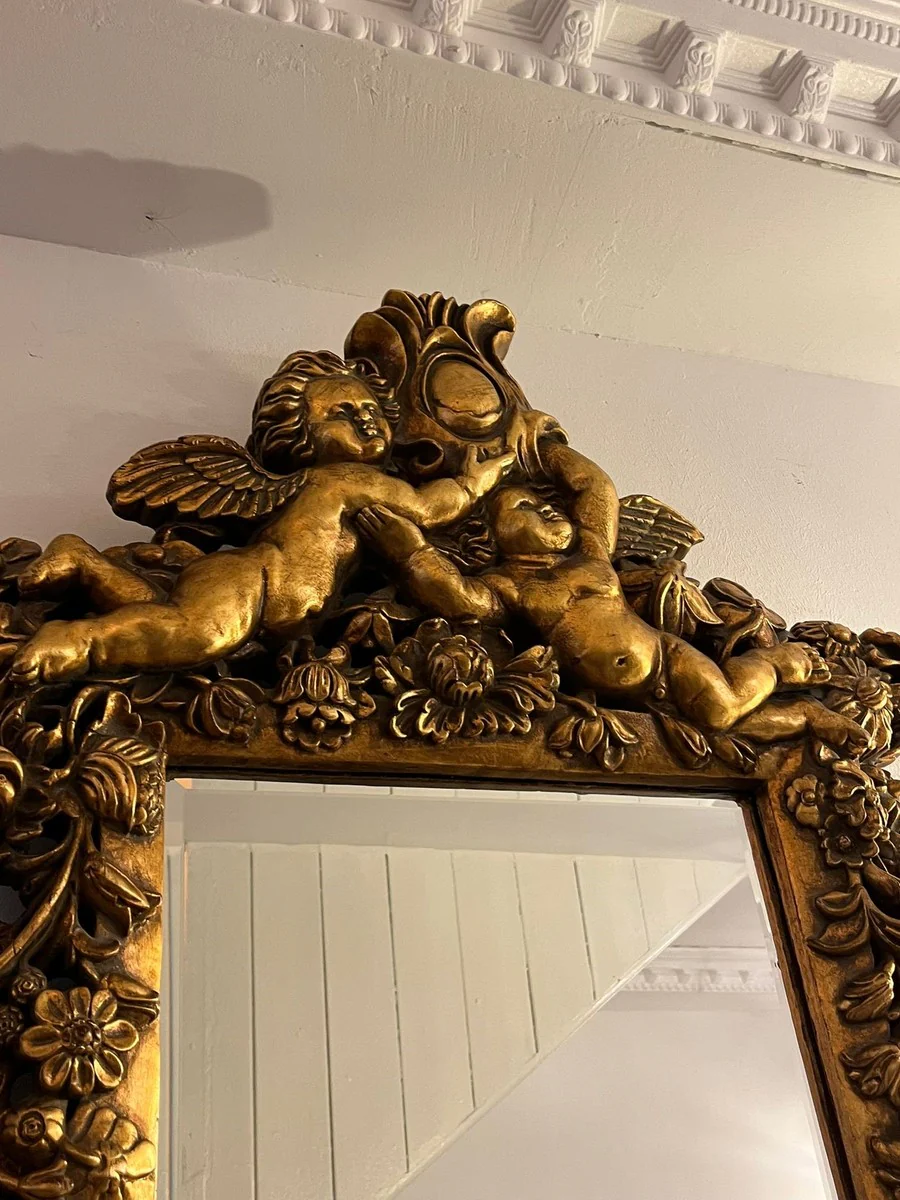 Barock Spiegel Gold - Barockstil Wandspiegel mit eleganten Verzierungen - Barock Möbel - Edel & Prunkvoll