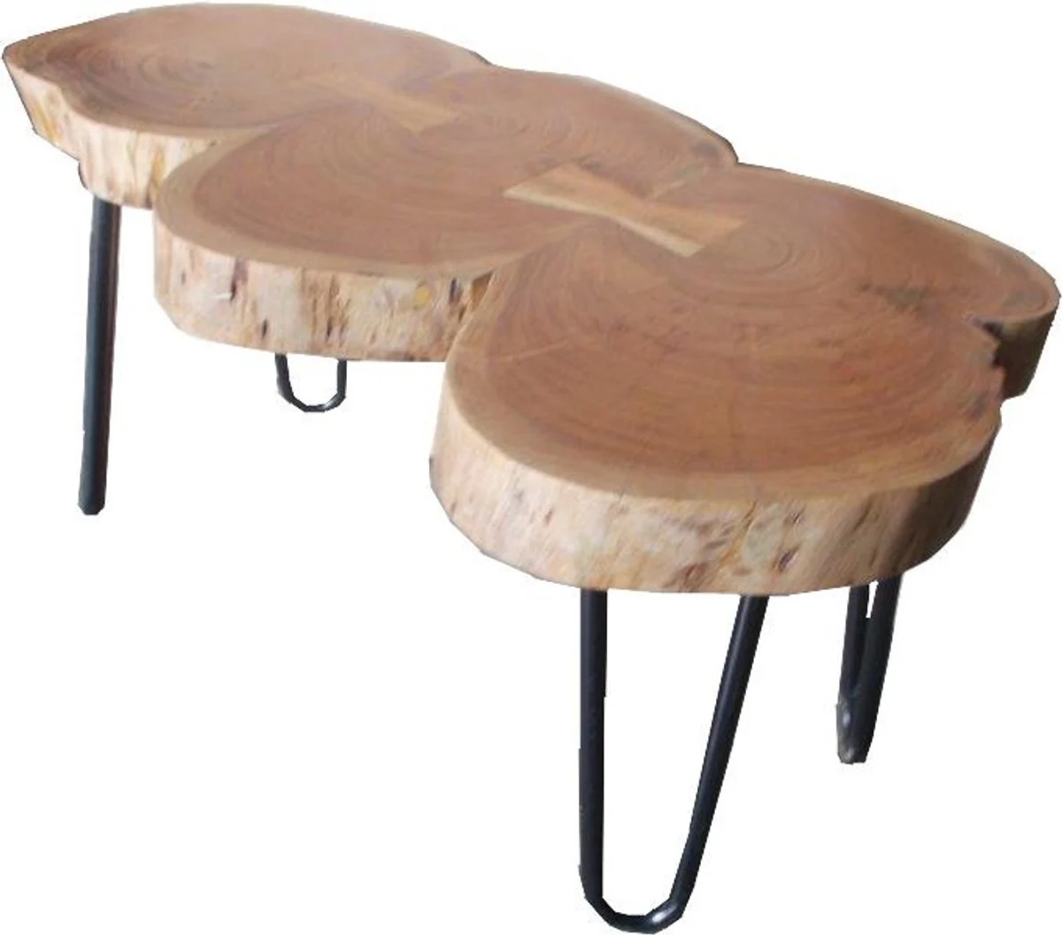 Beistelltisch Akazien Holz / Eisen 80 - 120 cm - Industrial Möbel Hocker Tisch