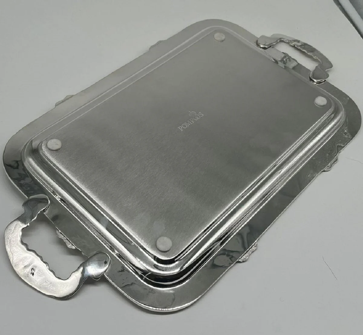 Pompöös by Luxus Barock Serviertablett Krone Silber 47 cm - designed by Harald Glööckler