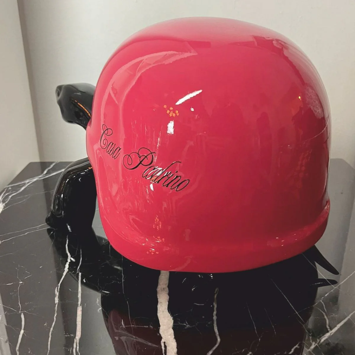 Luxus Deko Figur Schildkröte Schwarz / Pink 40 cm - Deko Skulptur