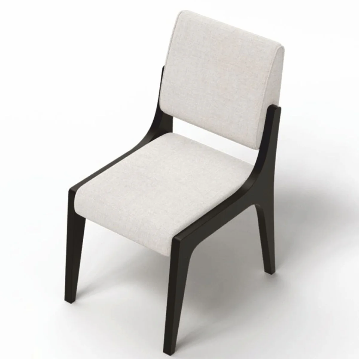 Luxus Esszimmer Stuhl 6er Set Cremeweiß / Schwarz - Hotel & Esszimmer Möbel