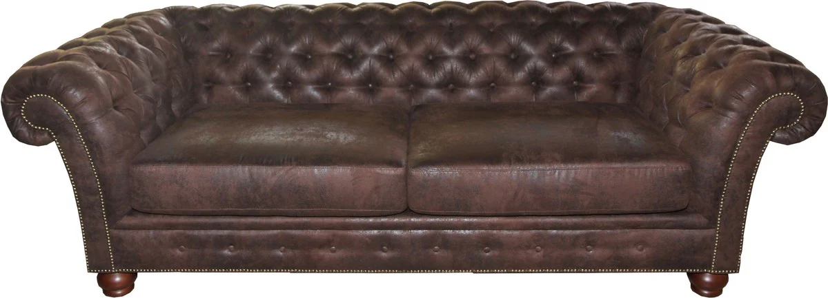 Luxus Chesterfield Sofa Braun - Chesterfield Wohnzimmer Möbel