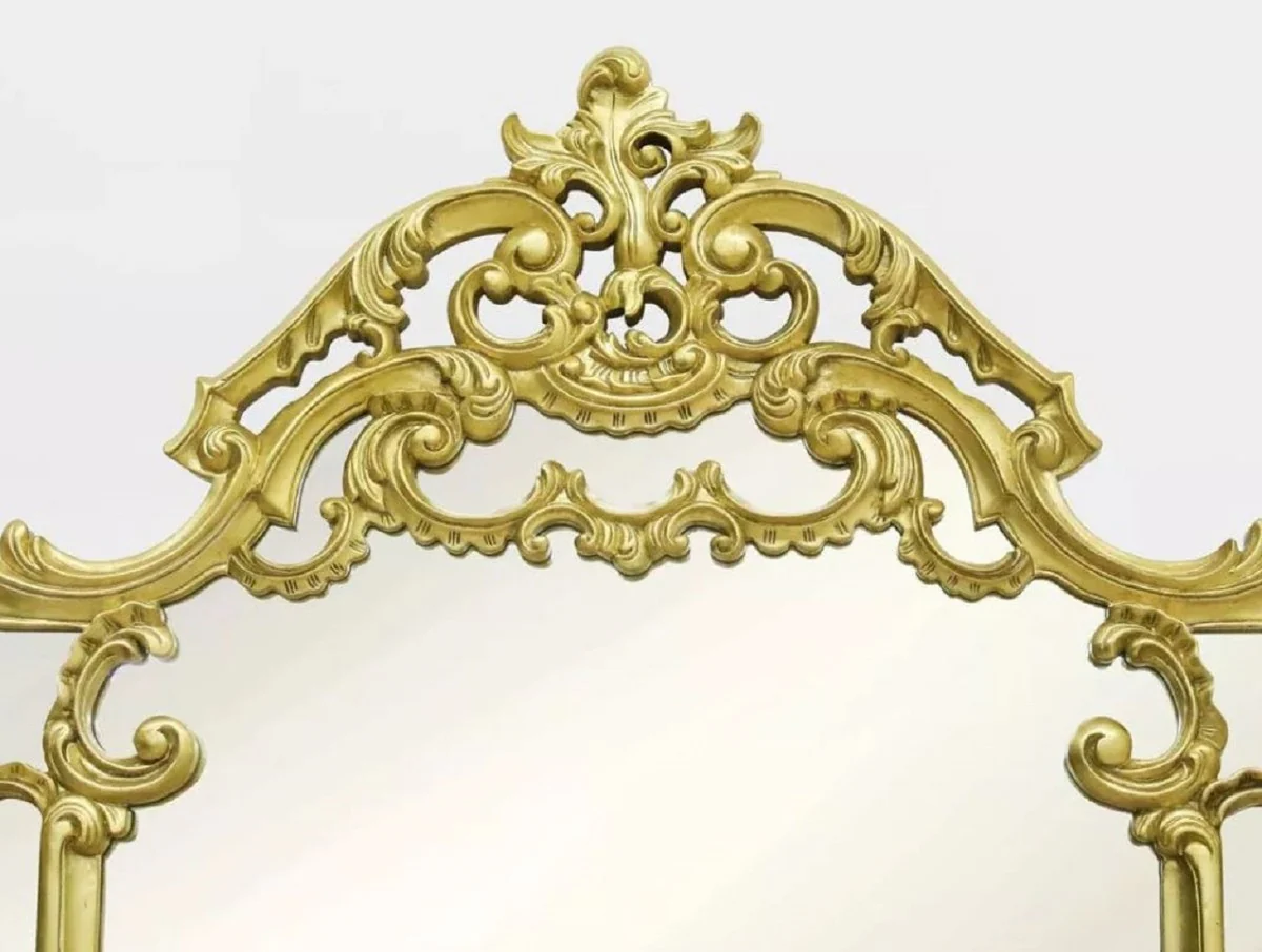 Luxus Barock Spiegel Gold - Prunkvoller Barockstil Wandspiegel - Handgefertigte Luxus Möbel im Barockstil - Prunkvolle Barock Möbel - Edel & Prunkvoll