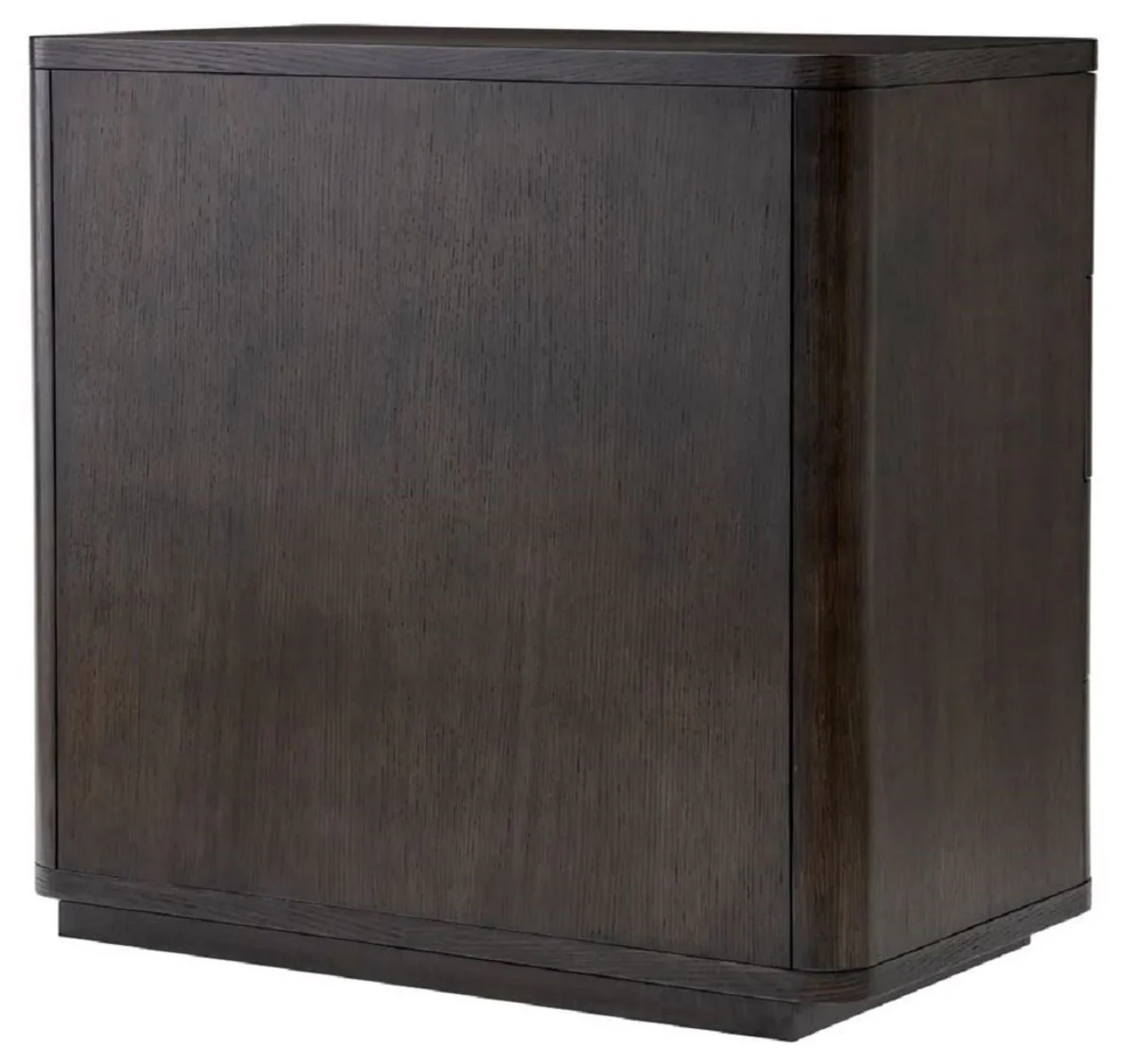 Luxus Kommode mit 4 Schubladen Mokka / Messing 85 x 48,5 x H. 120,5 cm - Schlafzimmer Kommode - Schlafzimmer Möbel - Hotel Möbel - Luxus Möbel - Luxus Qualität