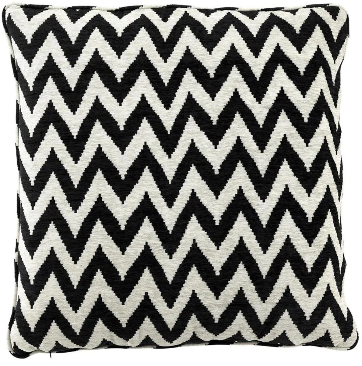 Luxus Zierkissen Schwarz / Beige 75 x H. 75 cm - Designer Kollektion
