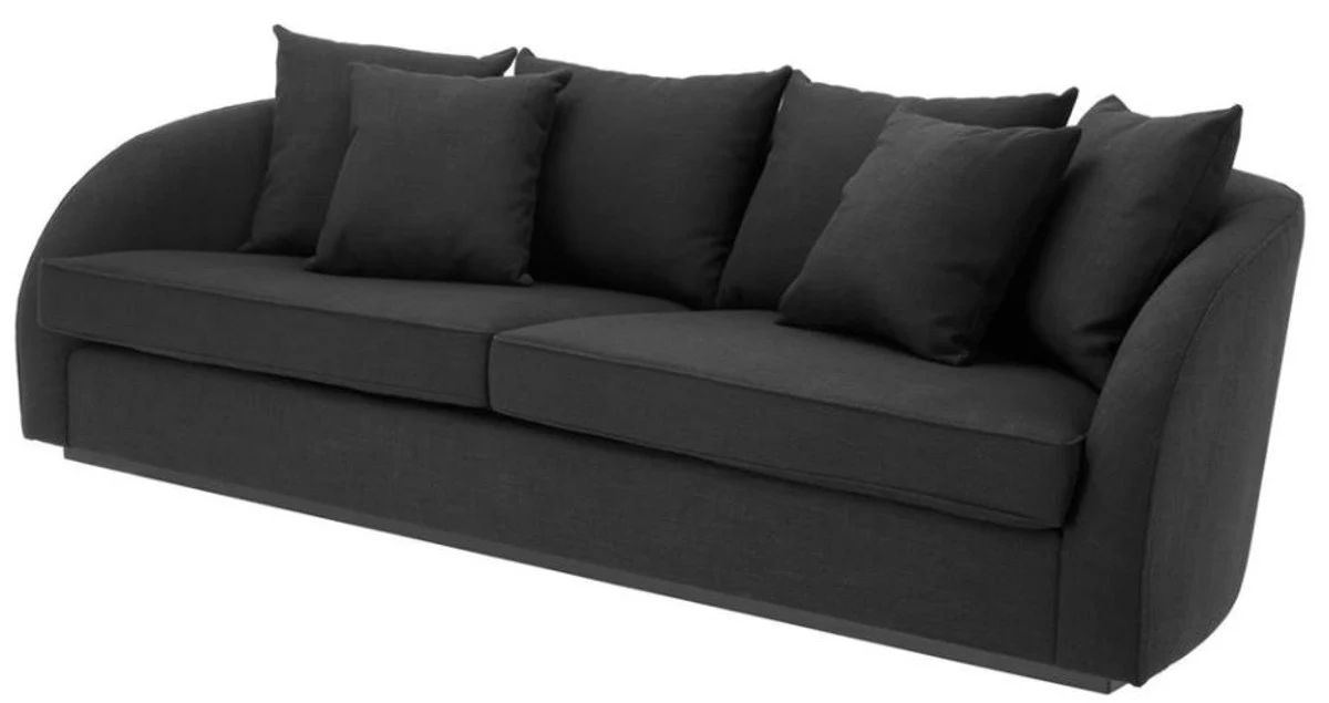Luxus Hotel Sofa Schwarz 255 x 91 x H. 72 cm - Designer Kollektion