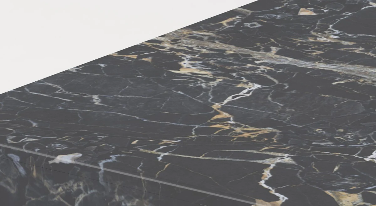 Luxus Marmor Couchtisch Schwarz 140 x 80 x H. 32 cm - Rechteckiger Wohnzimmertisch aus hochwertigem spanischen Emperador Marmor - Luxus Möbel