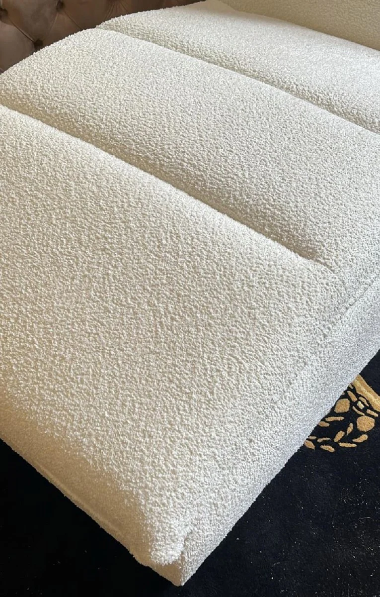 Luxus Chaiselongue mit Kopfkissen Weiß 170 cm