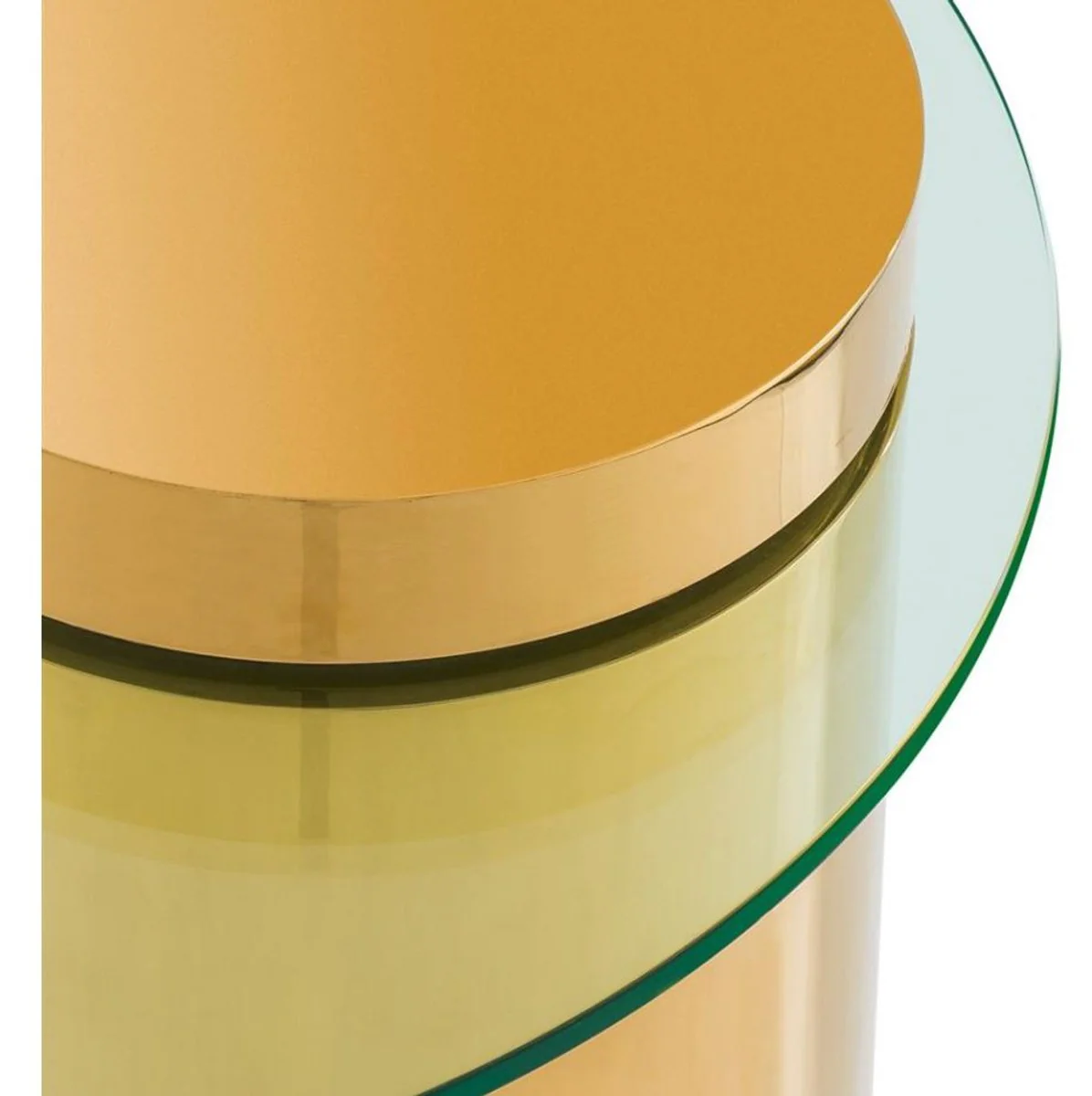 Designer Beistelltisch Gold 65 x H. 51 cm - Luxus Möbel