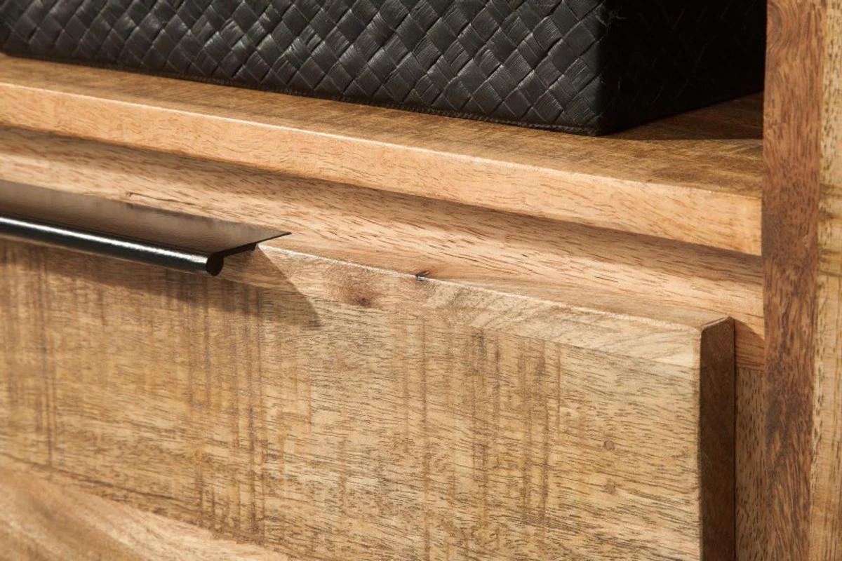 Designer Fernsehschrank Natur B.130cm x H.45cm x T.45cm - Sideboard - Kommode - Handgefertigt aus Mango Massivholz!